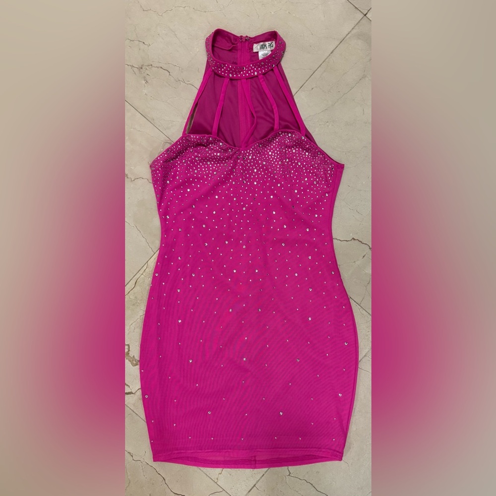STEPS NY Hot pink dress